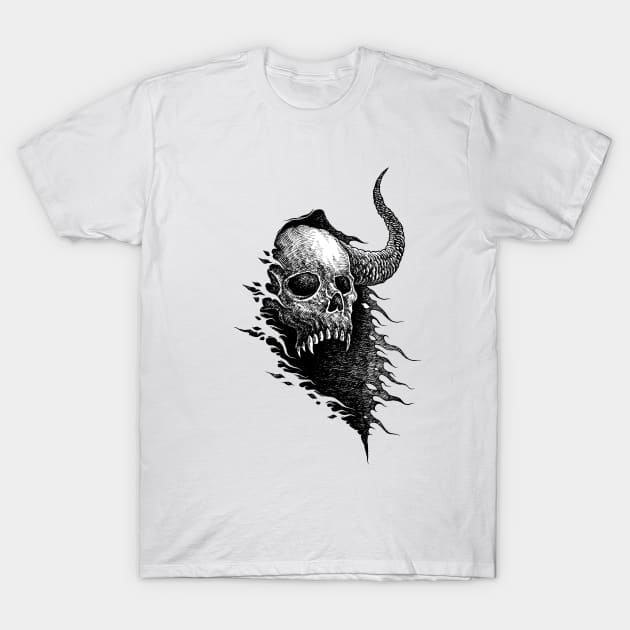 drawing skull T-Shirt by HornArt